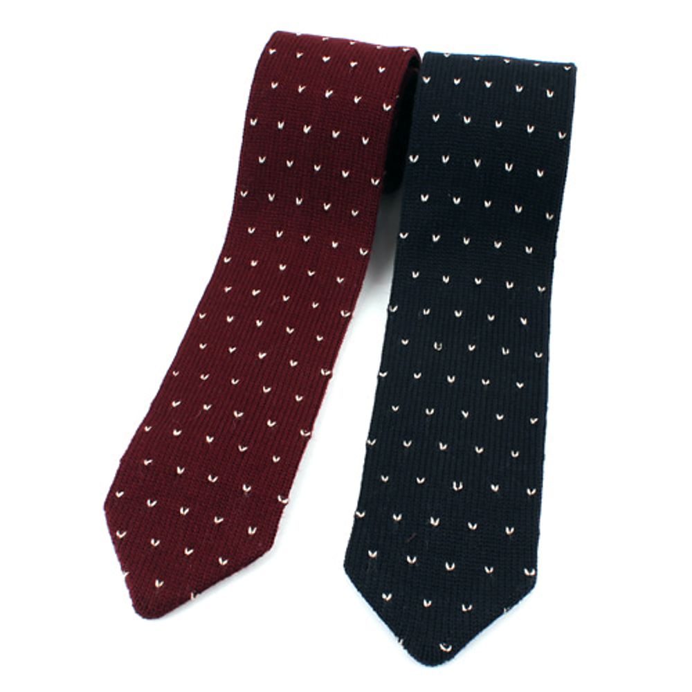 [MAESIO] MST1705 V Dot Wool Knit Necktie Width 6cm 2Colors _ Men's ties, Suit, Classic Business Casual Fashion Necktie, Knit tie, Made in Korea
